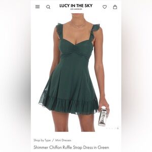 Lucy in the Sky shimmer chiffon Green Dress